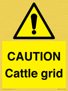 CAUTION Cattle grid